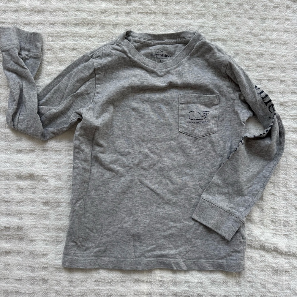 Vineyard Vines Kids Gray Long Sleeve Tee